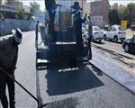 اجرای آسفالت‌ریزی نهایی در ایستگاه دامپزشکی ( شماره ۳ ) خط دو متروی تبریز